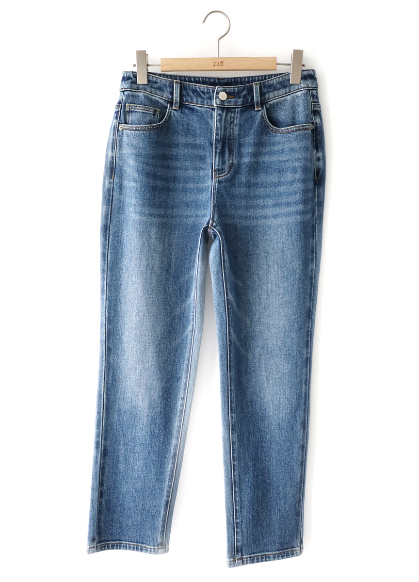 修身窄口牛仔褲